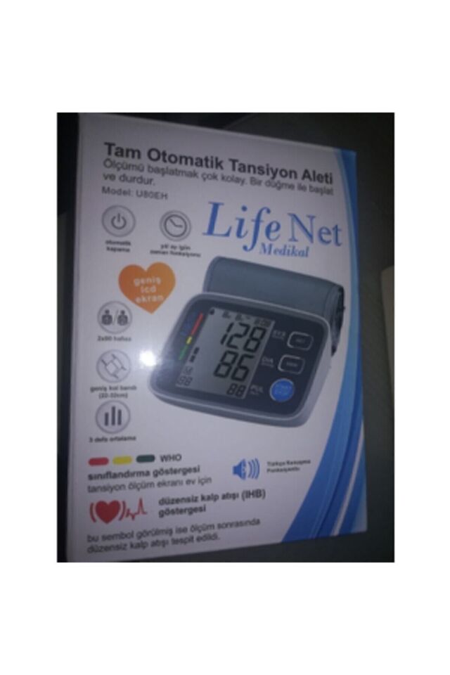 Life Net Medikal Kol Tipi Konuşan Tansiyon Aleti U80eh