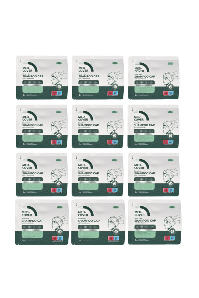 Saç Yıkama Bonesi x 12 adet Med-Cover ShampooCap
