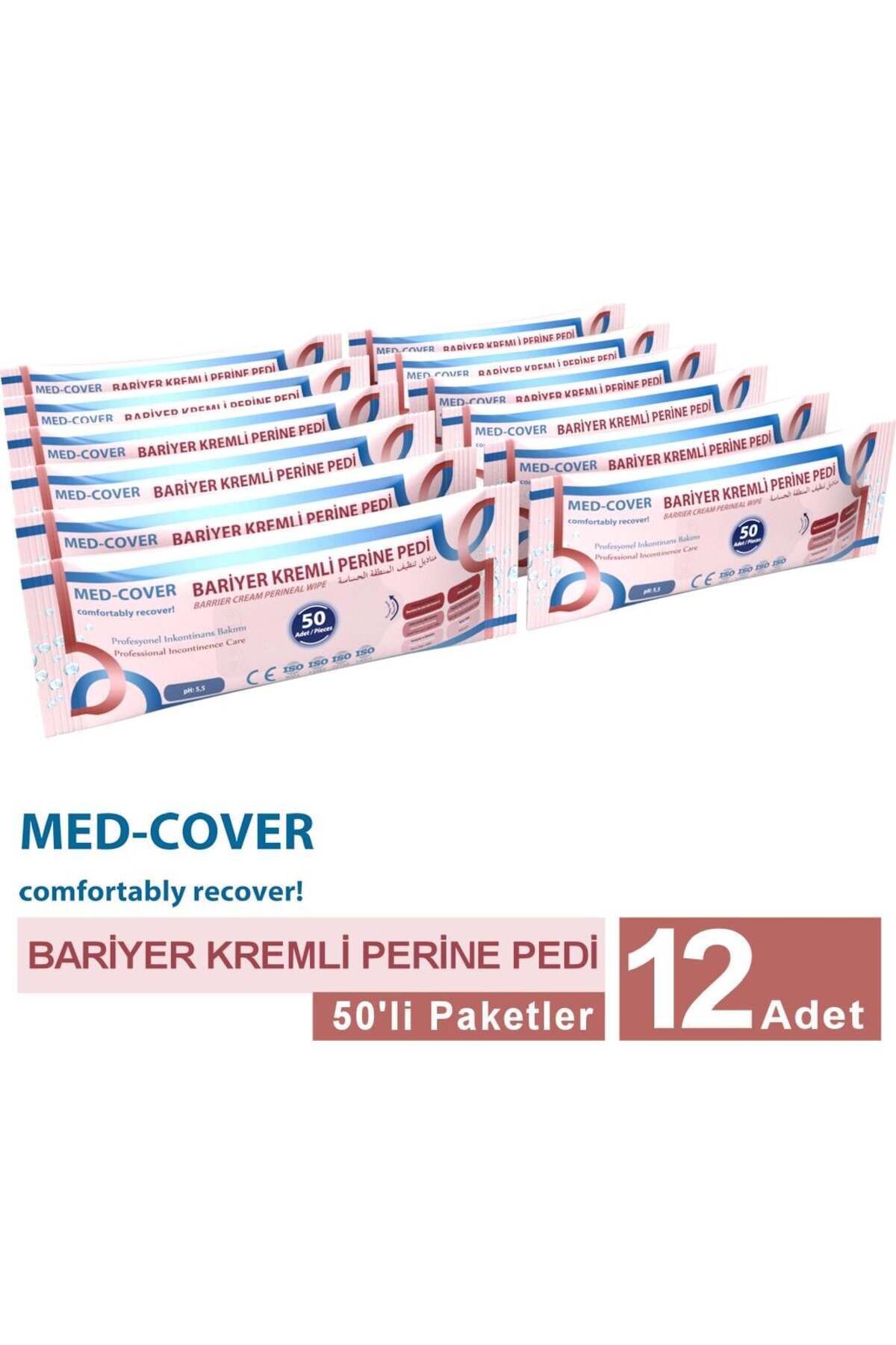 Bariyer Kremli Perine Bölgesi Temizleme Pedi/mendili 50'li - 12 Adet