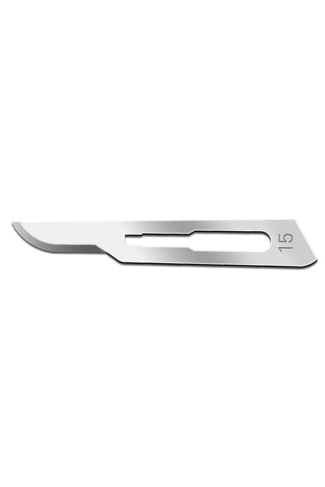 Bistüri Ucu No: 15 / Steril - Paslanmaz - 100 Adet / Paket