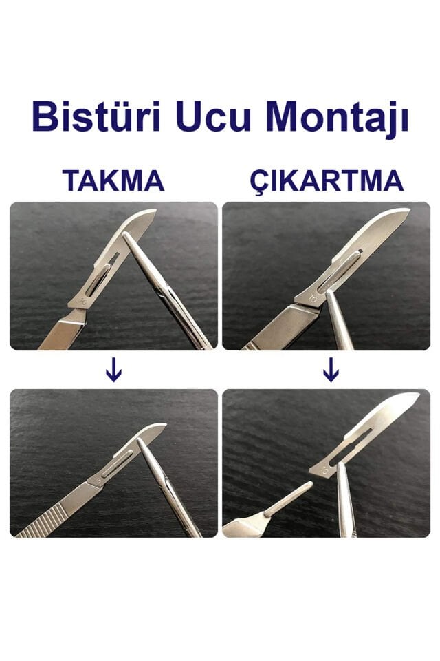 Bistüri Ucu No: 11 / Steril - Paslanmaz - 100 Adet/Paket