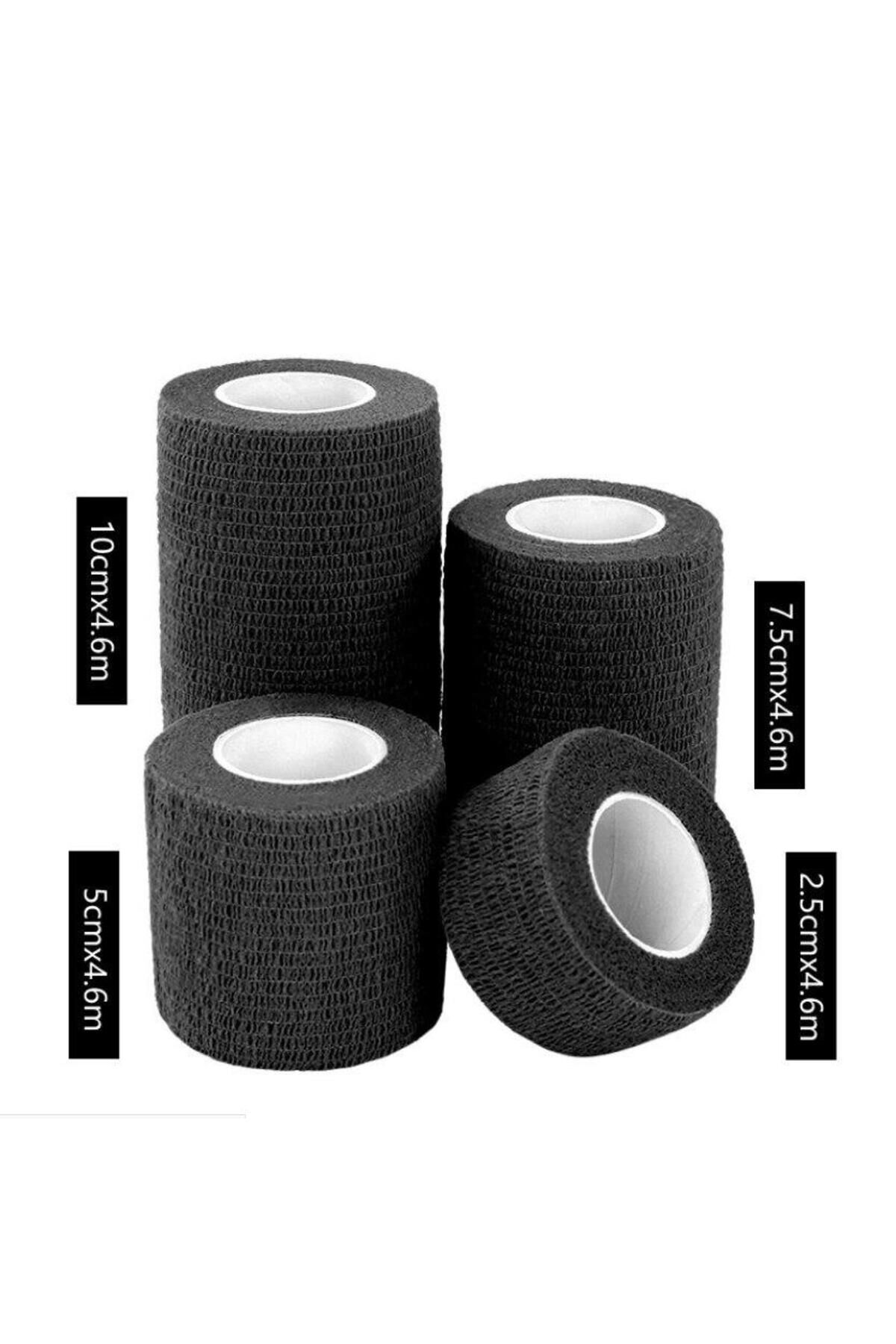 COBAN BANDAJI kendinden yapışkanlı 5 CM X4.5 MT SİYAH RENK [ 5 ADET ]