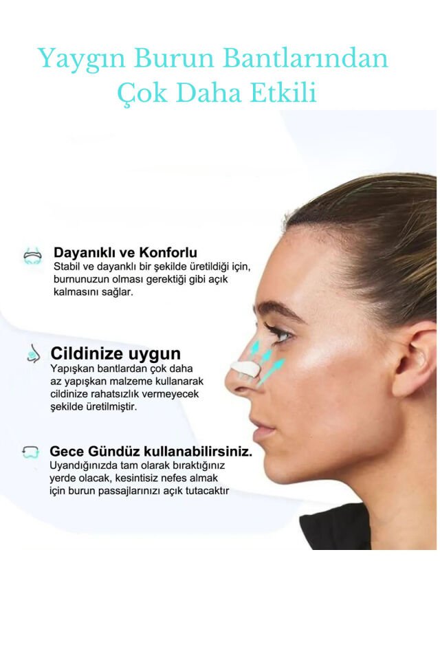 Manyetik En Iyi Mıknatıslı Burun Bandı - Horlama Önleyici - 4 Farklı Boyut