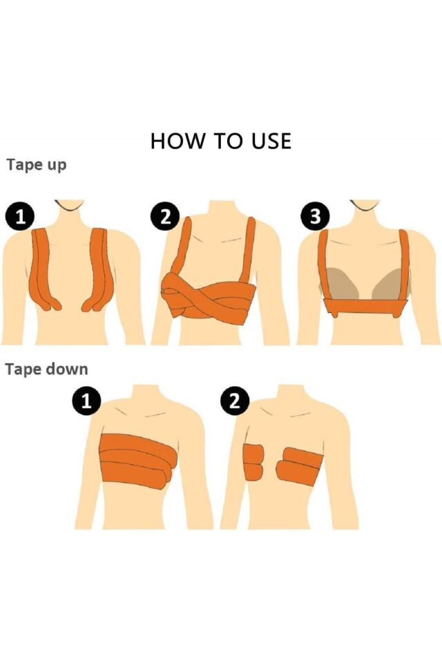 Kinesio Ağrı Bandı - Kinesiotape Bantlama - Boob Tape - Yüz Germe -Sporcu Bandı - Kinezyo Bant