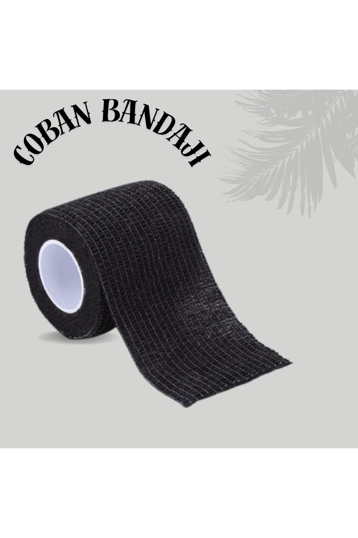 Siyah Renk Coban Bandajı Elastik Kendinden Yapışkanlı Coban Bandajı Yüksek Kalite ( 5 Cm*4,5m )
