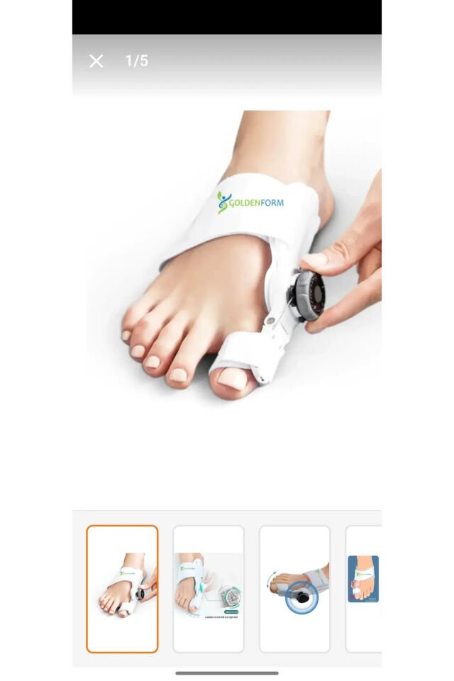 ortez-Ayarlı Ayak Baş Parmak Kemik Düz. Başparmak Eğriliği Düzeltme Halluks Valgus Aleti