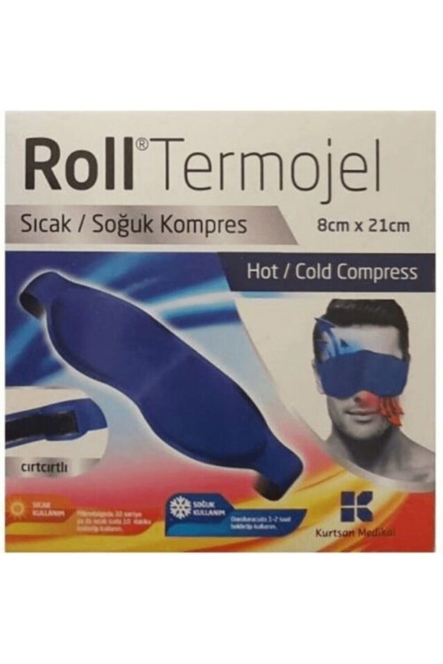 Termojel Kumaş Kaplı Sıcak Soğuk Göz Ve Alın Kompres Jel 8x21 Cm Kumaş Kaplı