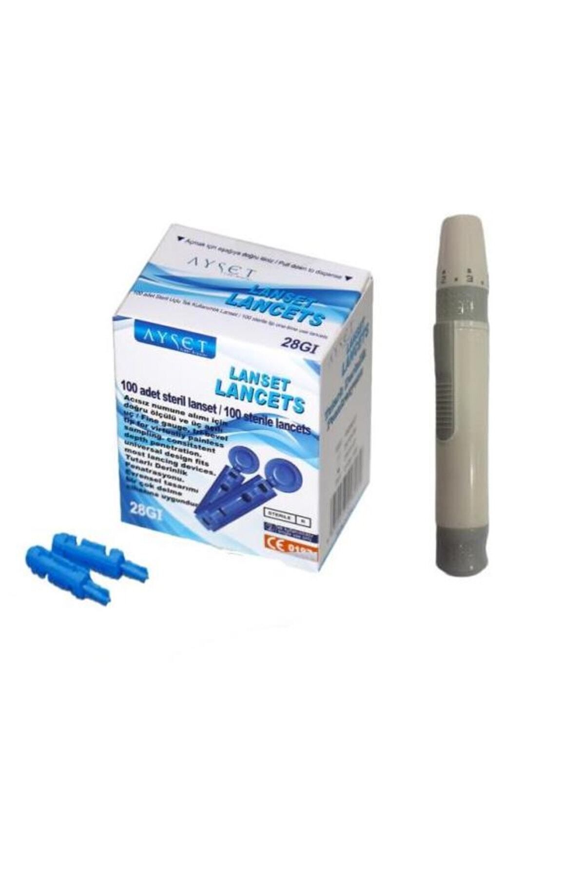 Parmak Delme Lanset Kalemi + 100 Adet Lanset
