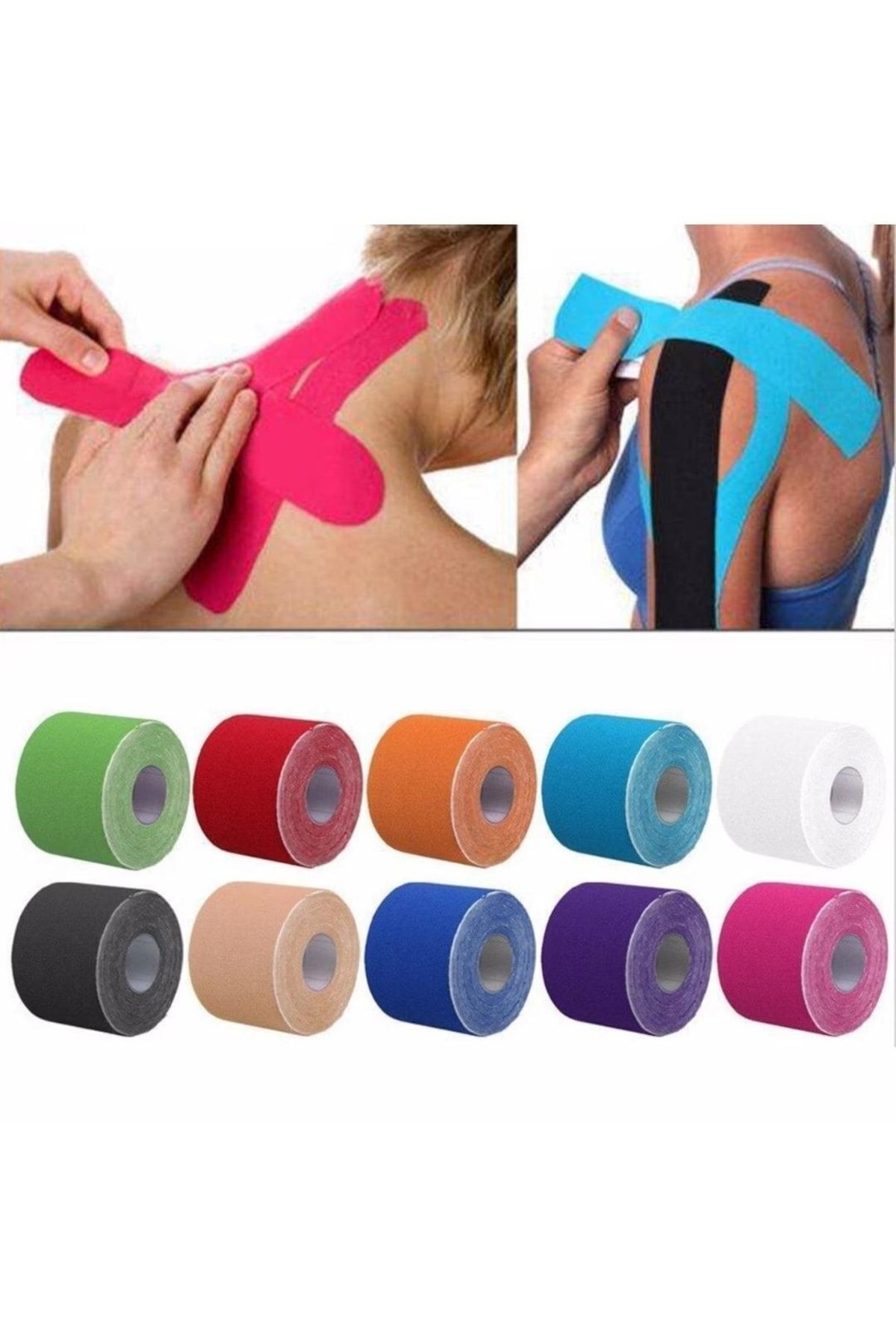 - Kinesio Tape Gold Ağrı Bandı 5cm X 5mt - Pembe Renk