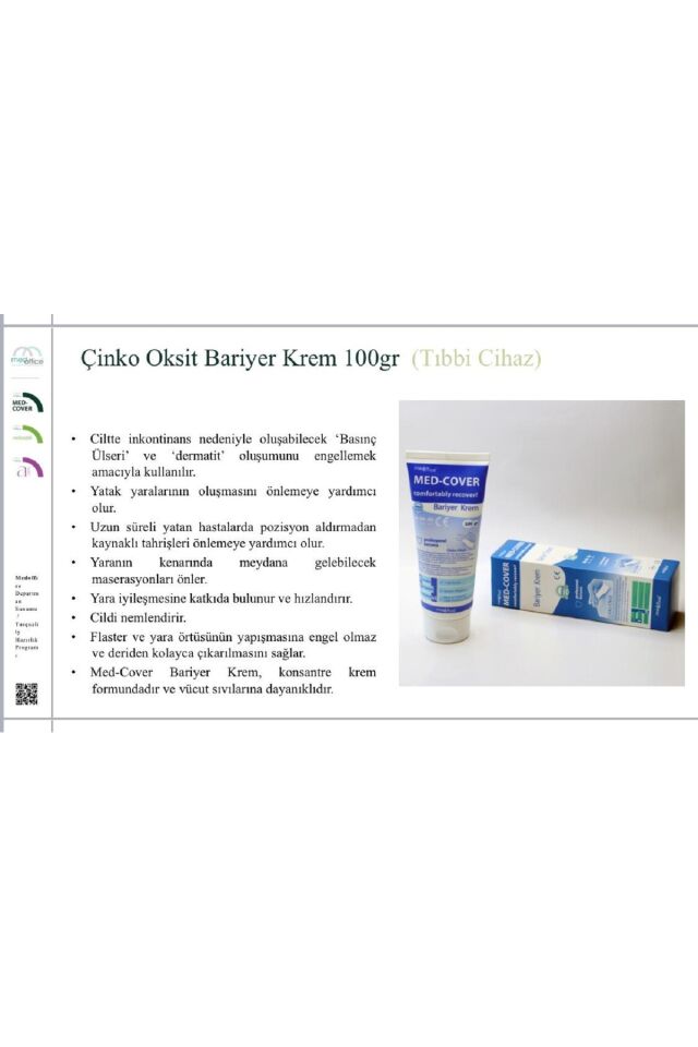 Çinko Oksit Bariyer Krem 100gr X 2 Adet