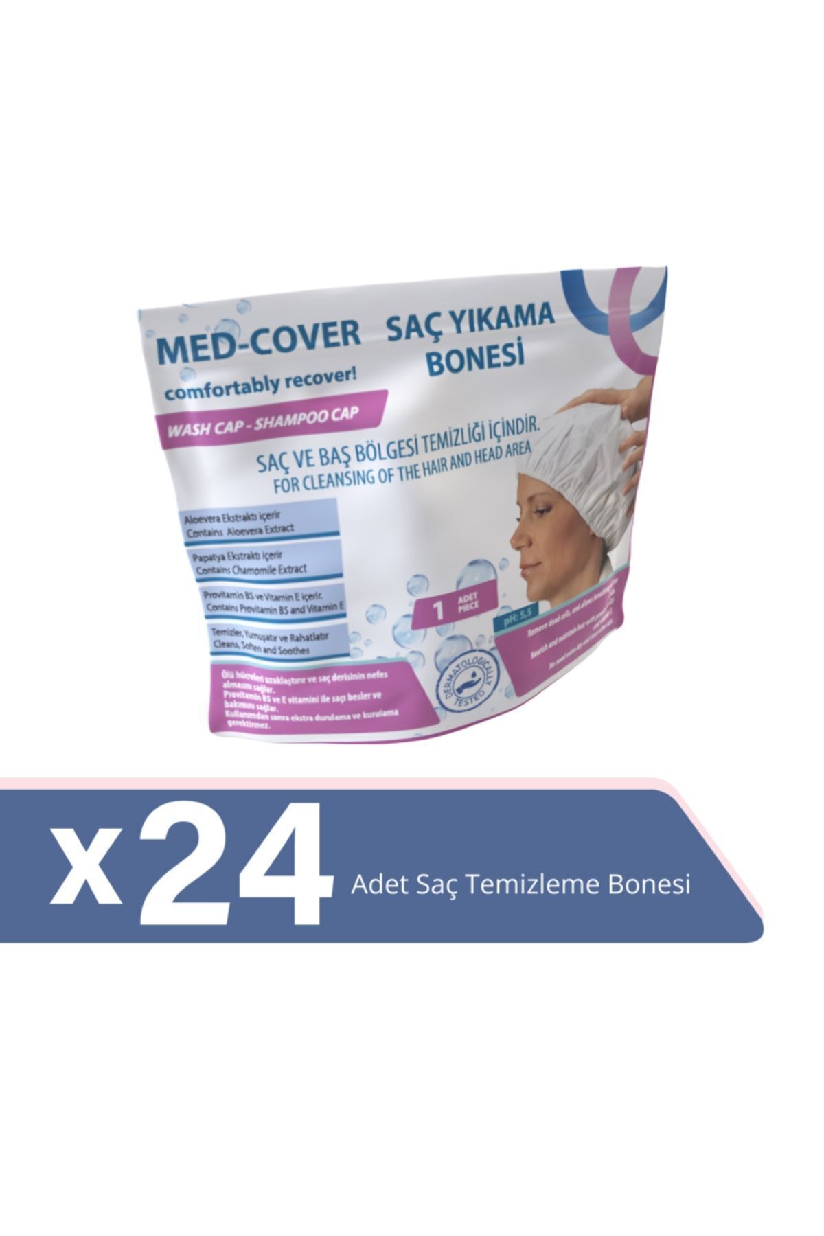 Med-cover Saç Yıkama Bonesi 1x24'lü Gönderim