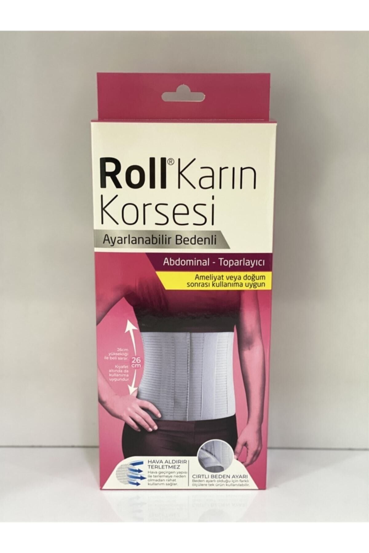 Ayarlanabilir Karın Korsesi, Bedenli, 26 cm, Rahat ve Destekli Tasarım