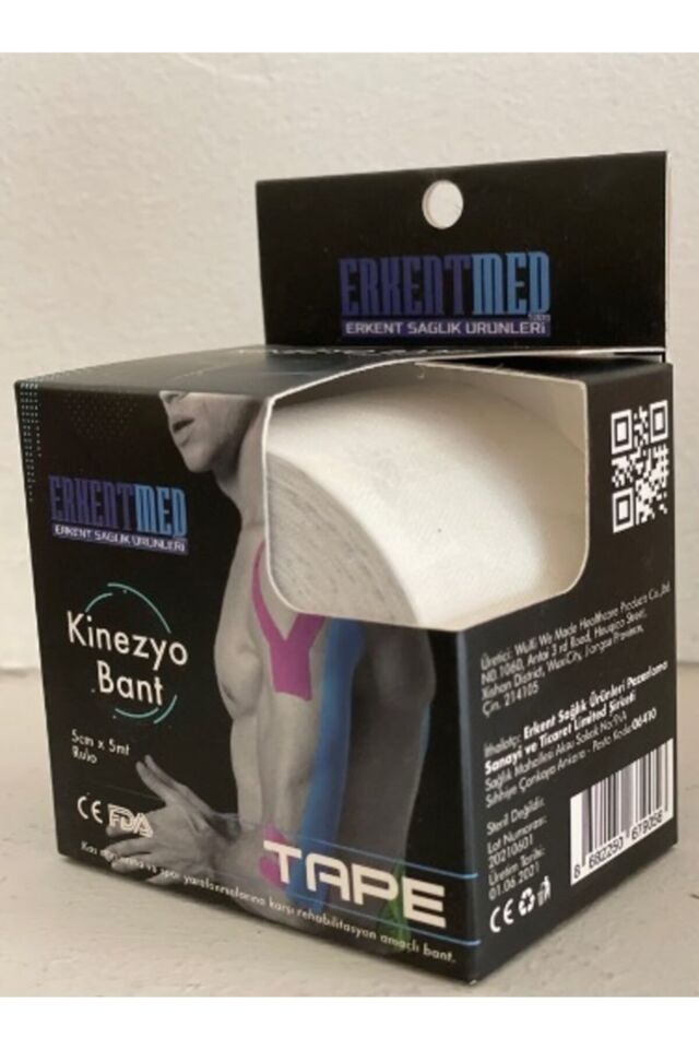 Beyaz Tape Kinesio Ağrı Sporcu Bandı Yüz & Güzellik Kinesiology Bant