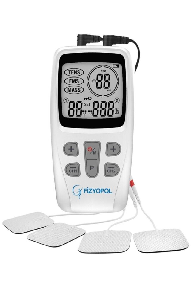 Tens Ems Masaj Cihazı Ve Kablolu Yedek Elektrod Tens 8'li