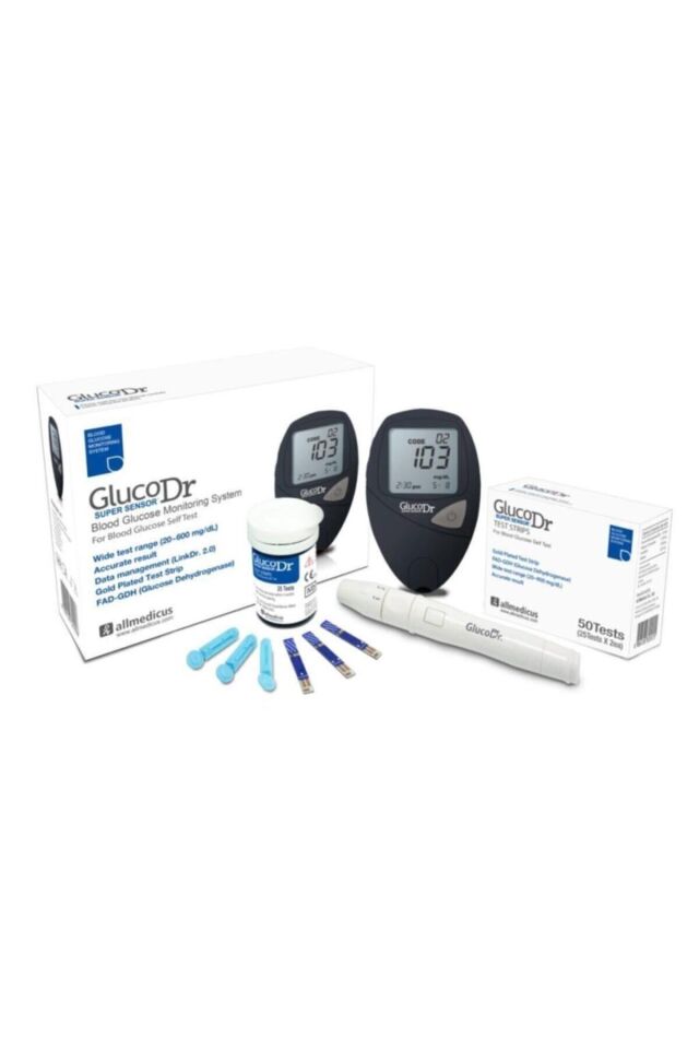 Glucodr Şeker Ölçüm Cihazı 50 Adet Strip (YENİ ÜRÜN)