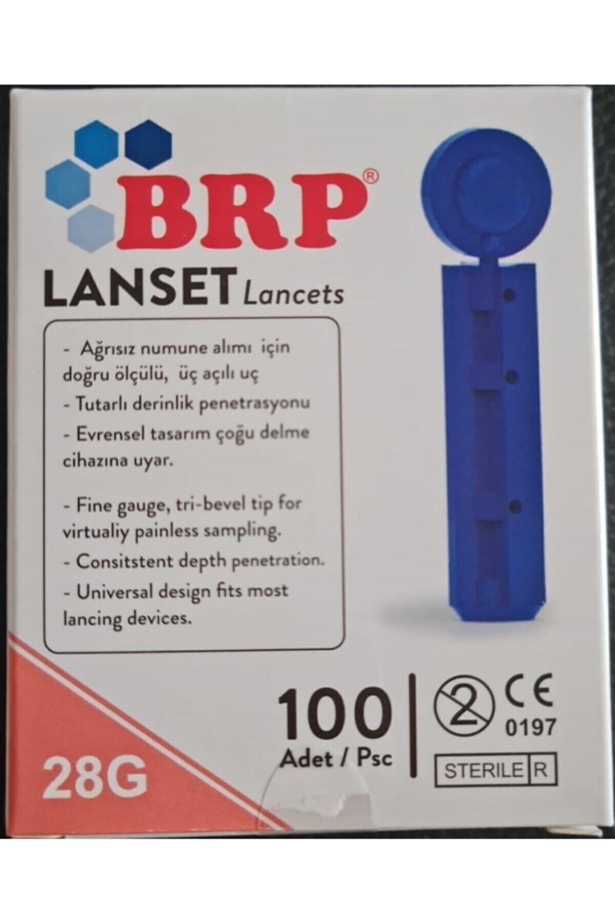 TR Lanset Parmak Delme Iğnesi 28 G 100 Adet