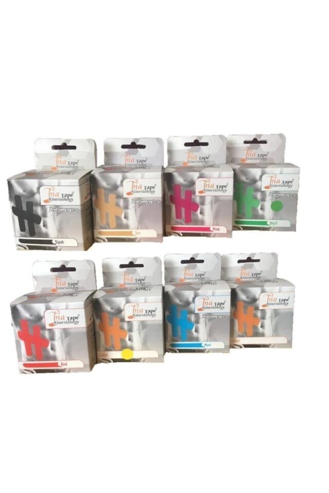 Bia Tape Kinesio Siyah Sporcu Ağrı Bandı 3 lü  x 5 M  5 cm