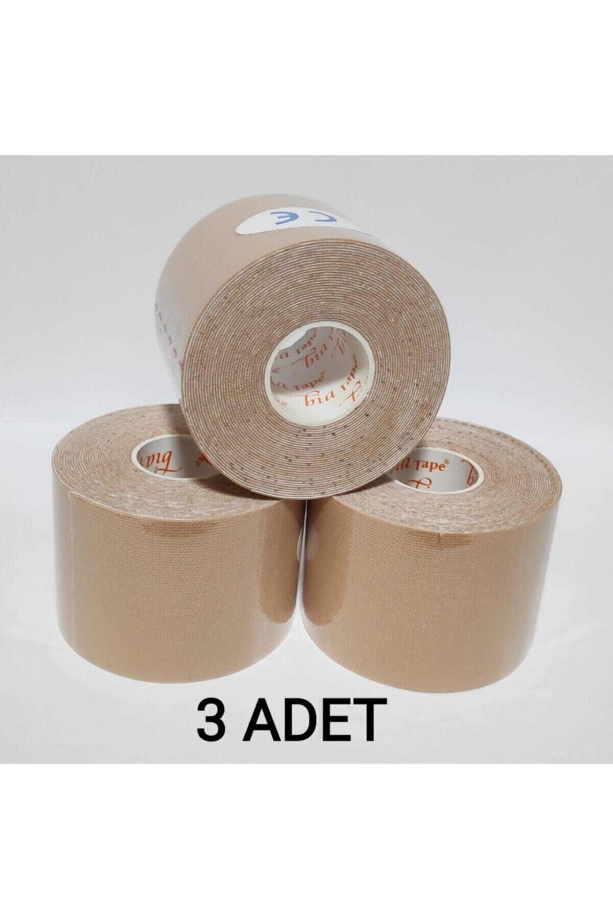 Kinesio Ten Rengi Sporcu Ağrı Bandı 3'lü -Pakette 3 Adet- 5cm X 5m