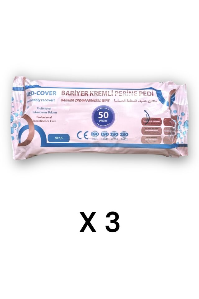 Bariyer Kremli Perine Bölgesi Temizleme Pedi/mendili 50'li - 3 Paket