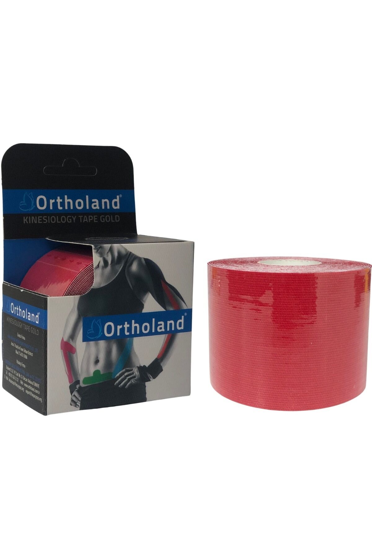 Kırmızı Renk Kinesi Band Sporcu Kas Ağrı Bandı Kinezyo Tape
