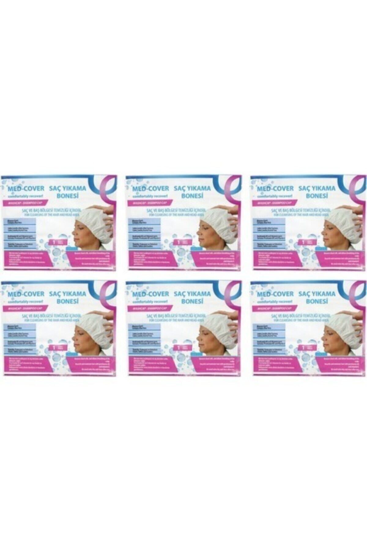 Med-cover Hasta Saç Bakım/temizleme/yıkama Bonesi (6 Adet/paket) Med-cover Hasta Saç Bakım